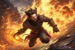 Gumayusi厄斐琉斯狂风向前操作扭转战局，烟花闪现团战引爆荧焰喷火器范围伤害，T1决胜局逆转悬念